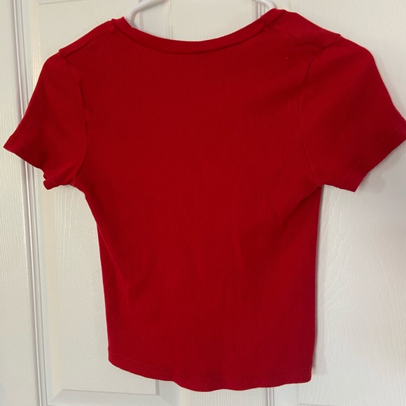 Red Brandy Melville Crop-top - Picture 2 of 3